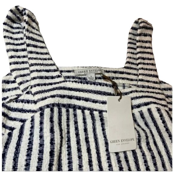 Green Envelope sleeveless striped top, Small - Picture 2 of 9